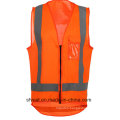 Hot Fashion High Visibility Workwear Reflective Safety Vest with ID Pocket